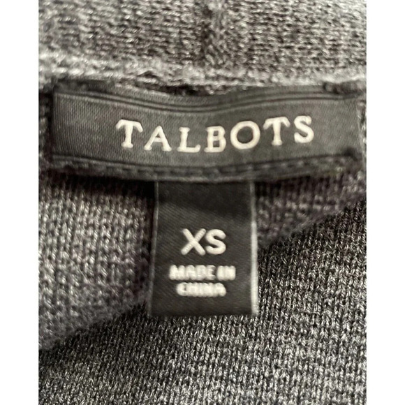 Talbots Grey Open Cardigan Pockets Women’s Long Sleeve Sweater NEW Size XS - Picture 5 of 6